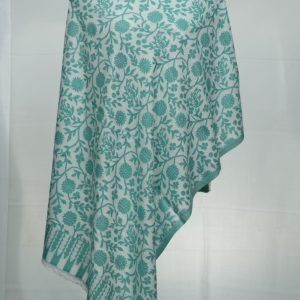 Luxury Hampi Gray & Green Pashmina Shawl