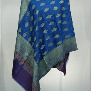 kani pashmina with blue green grape multi design art