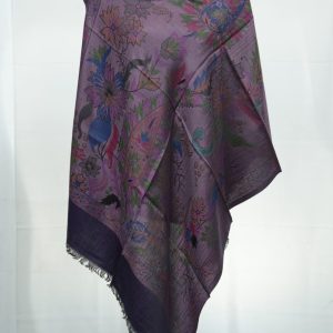 Luxury Hampe purple & Multi Color Design Pashmina Shawl